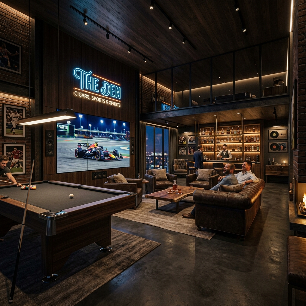 Luxurious European Man Cave Design